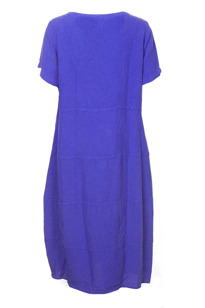 Linen Panelled Bubble Dress Periwinkle – Jessie Juniper