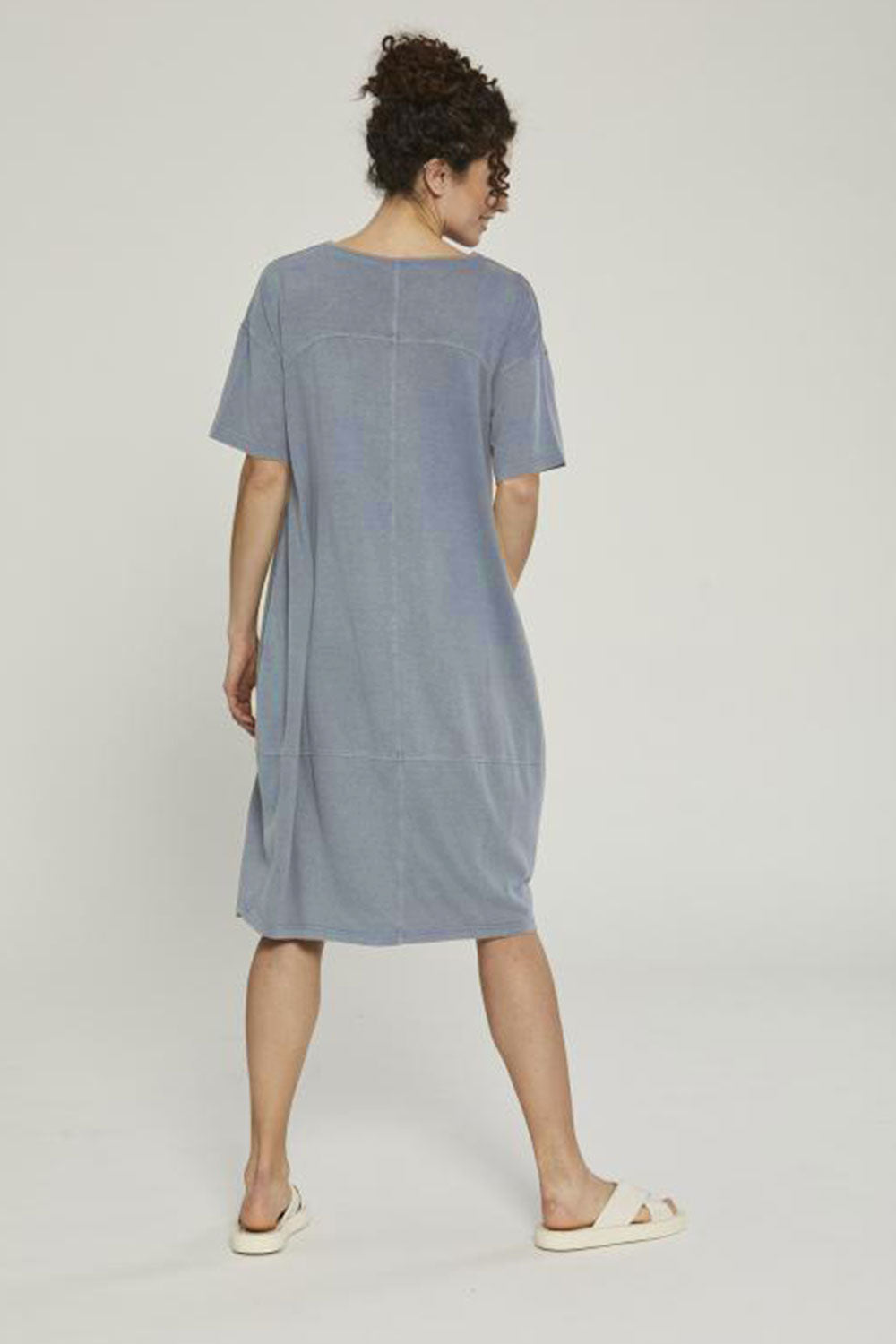 Vetono Boulep Shaped Dress Smokey Blue