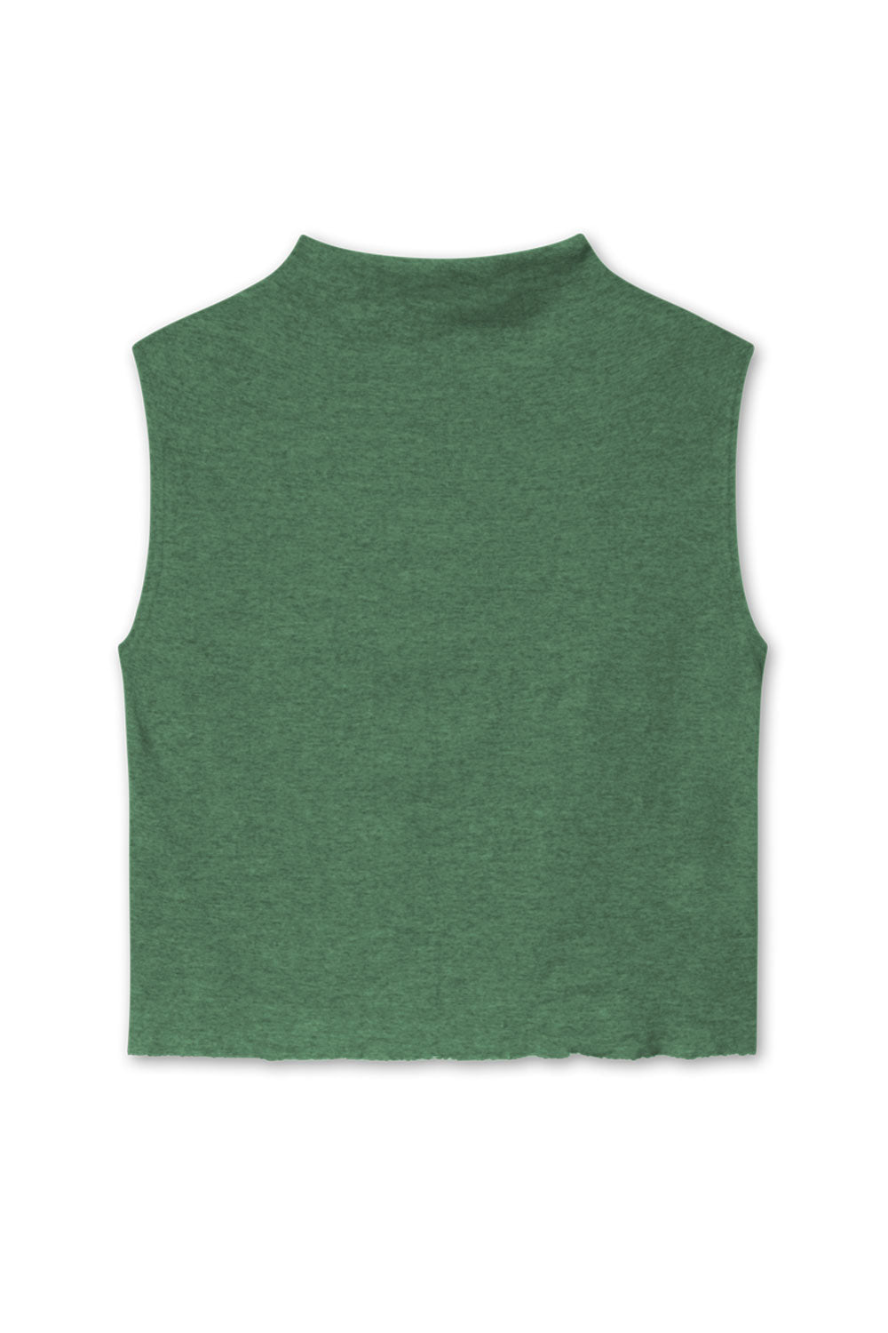 By Basics Box Vest With Draped Neck Granite Green