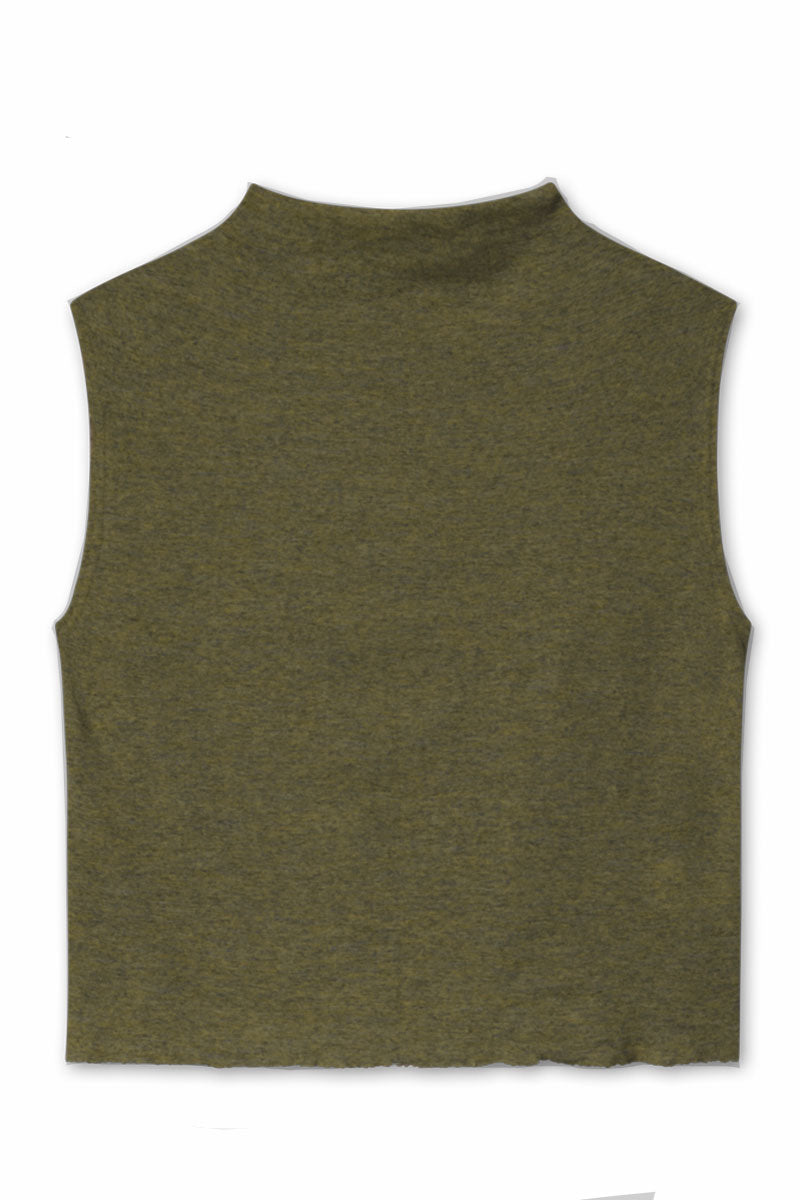 By Basics Draped Neck Box Vest Capers