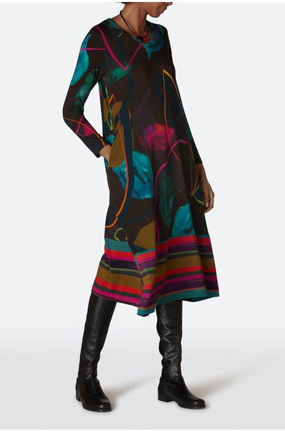 Sahara Abstract Petal Print Dress