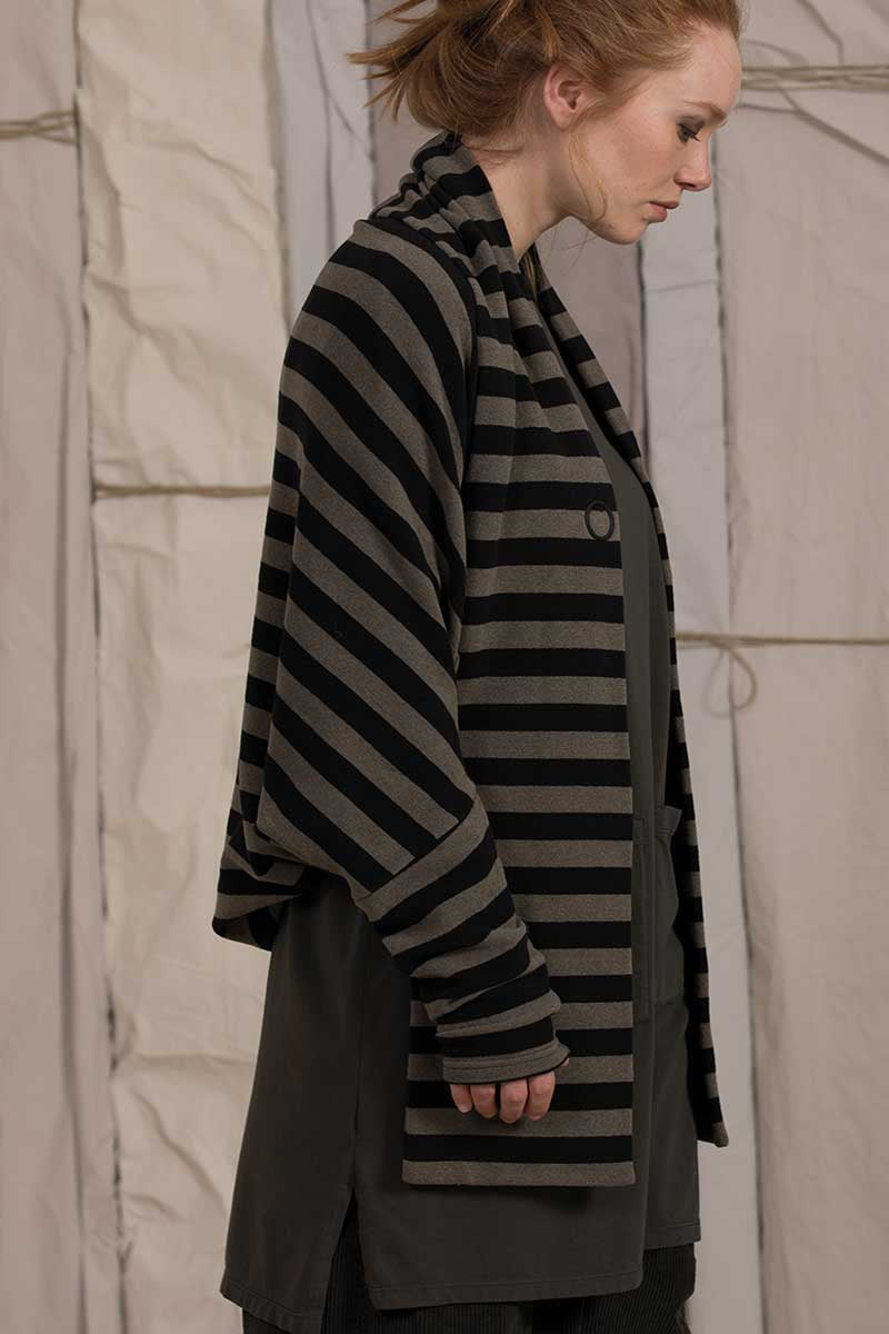 Neirami Green Stripes Cardigan