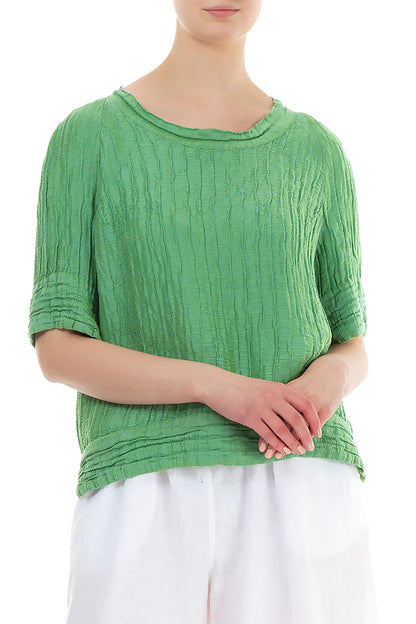 Grizas Silk Linen 5840 Top Spring Green