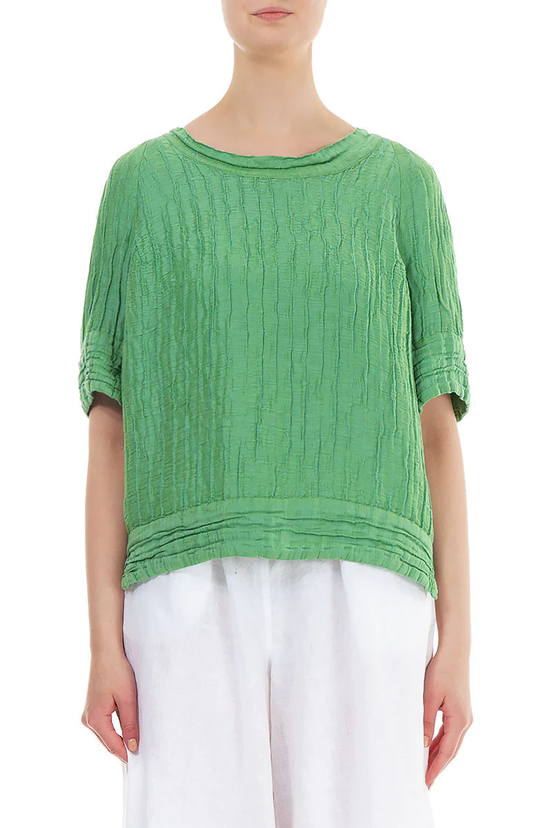 Grizas Silk Linen 5840 Top Spring Green