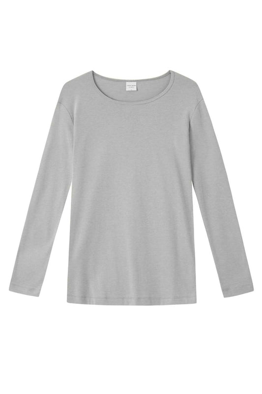 Long Sleeve Round Neck Cotton Top