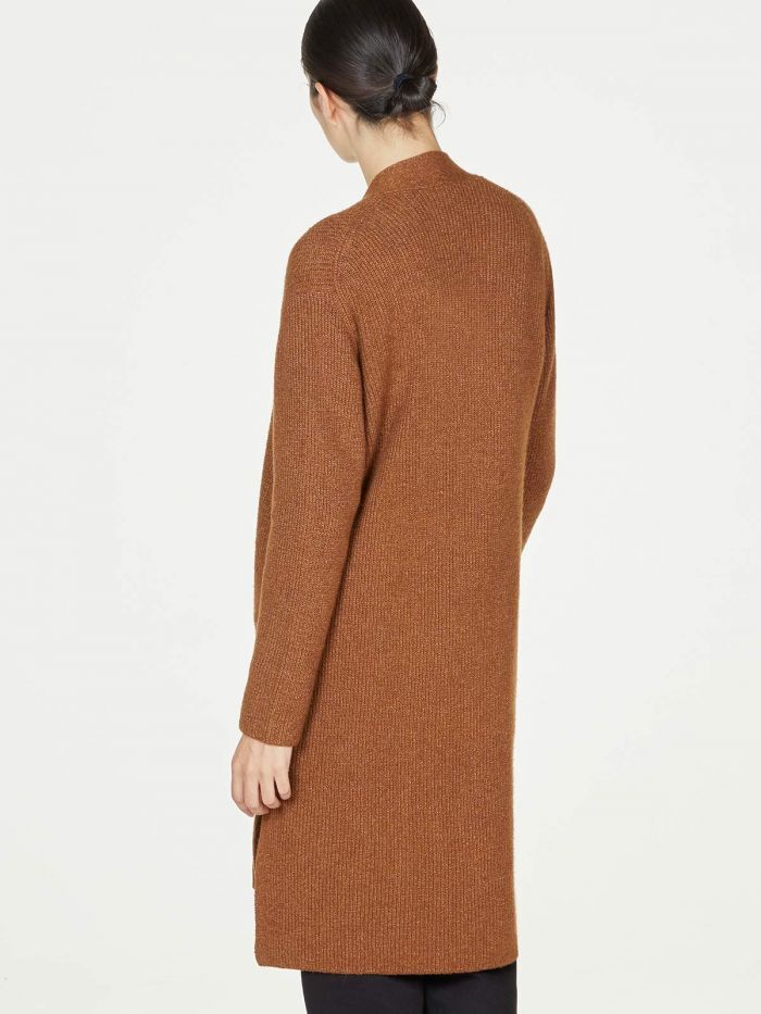 Thought Angie Longline Cardigan Toffee