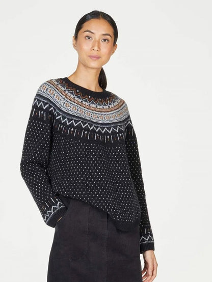 Thought Lexxie Fairisle Jumper Black