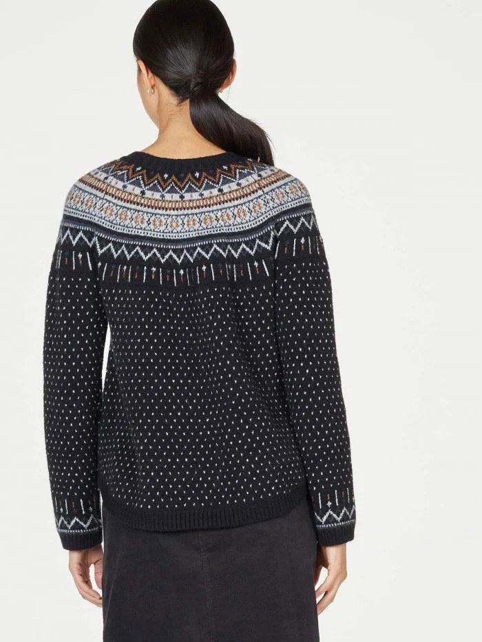 Thought Lexxie Fairisle Jumper Black