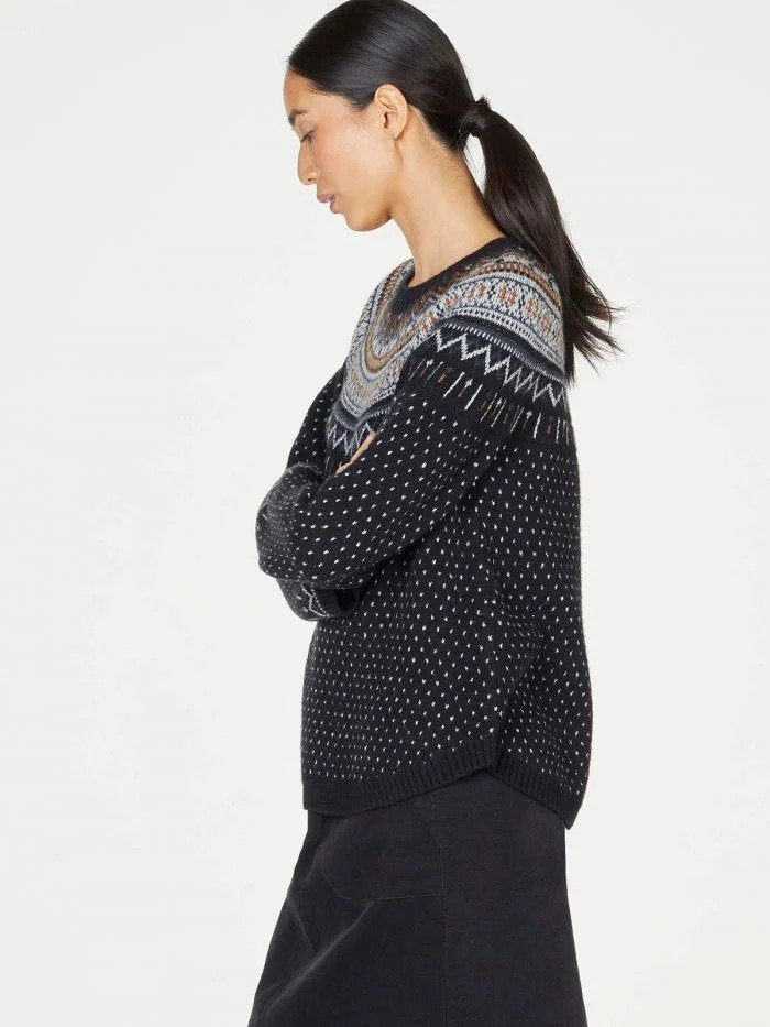 Thought Lexxie Fairisle Jumper Black