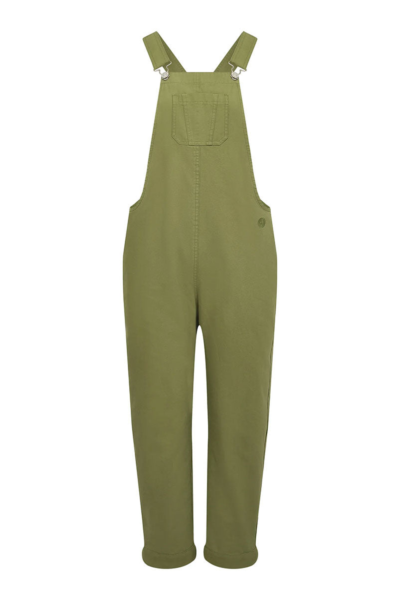 Komodo Joy Dungarees Khaki Green Green