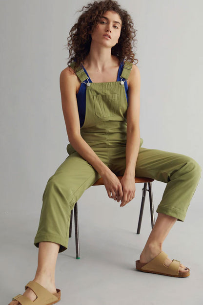 Komodo Joy Dungarees Khaki Green Green