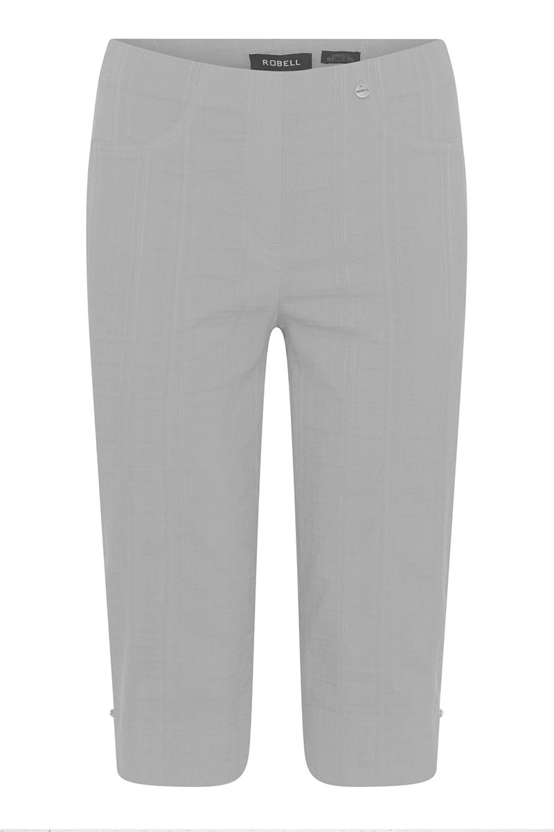 Robell Bella 05 40cm Trousers Grey Seersucker Grey