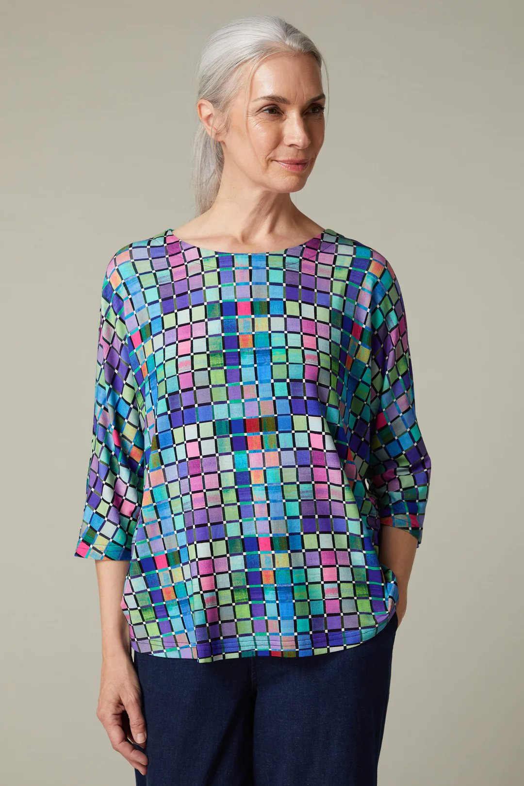 Sahara Multi Square Print Top 