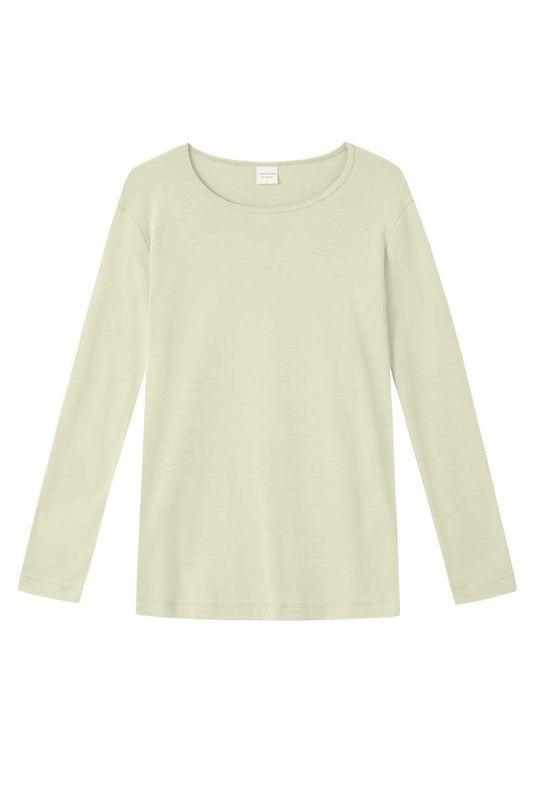 Long Sleeve Round Neck Cotton Top