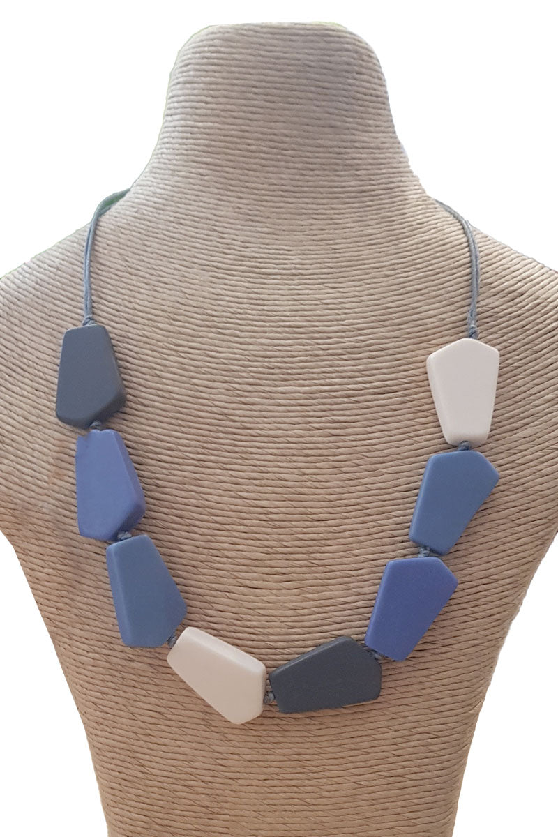 Capri Clothing Irregular Blue Bead Necklace