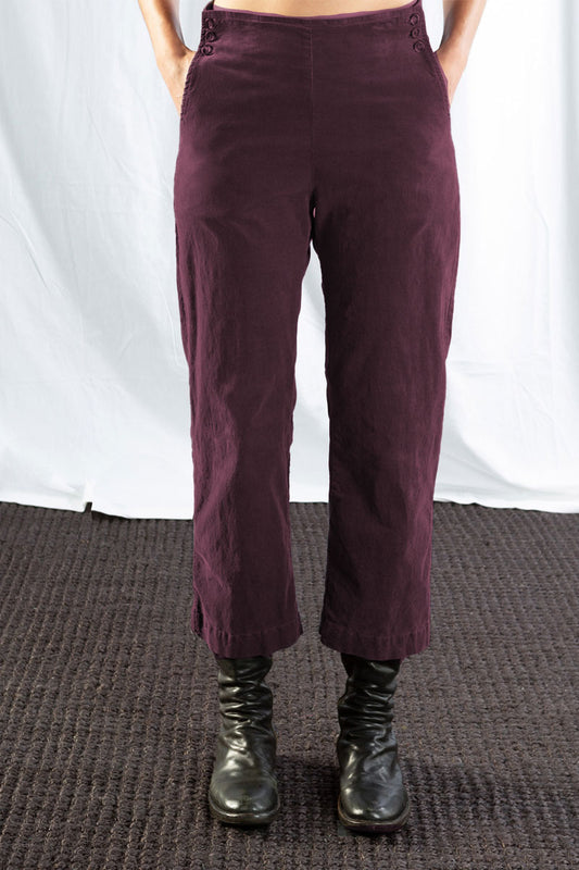 JessieJuniper Cord Button Trouser Plumeria Purple