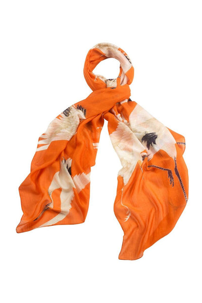 One Hundred Stars Stork Orange Scarf