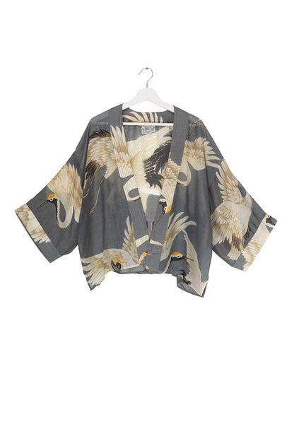 One Hundred Stars Stork Slate Kimono