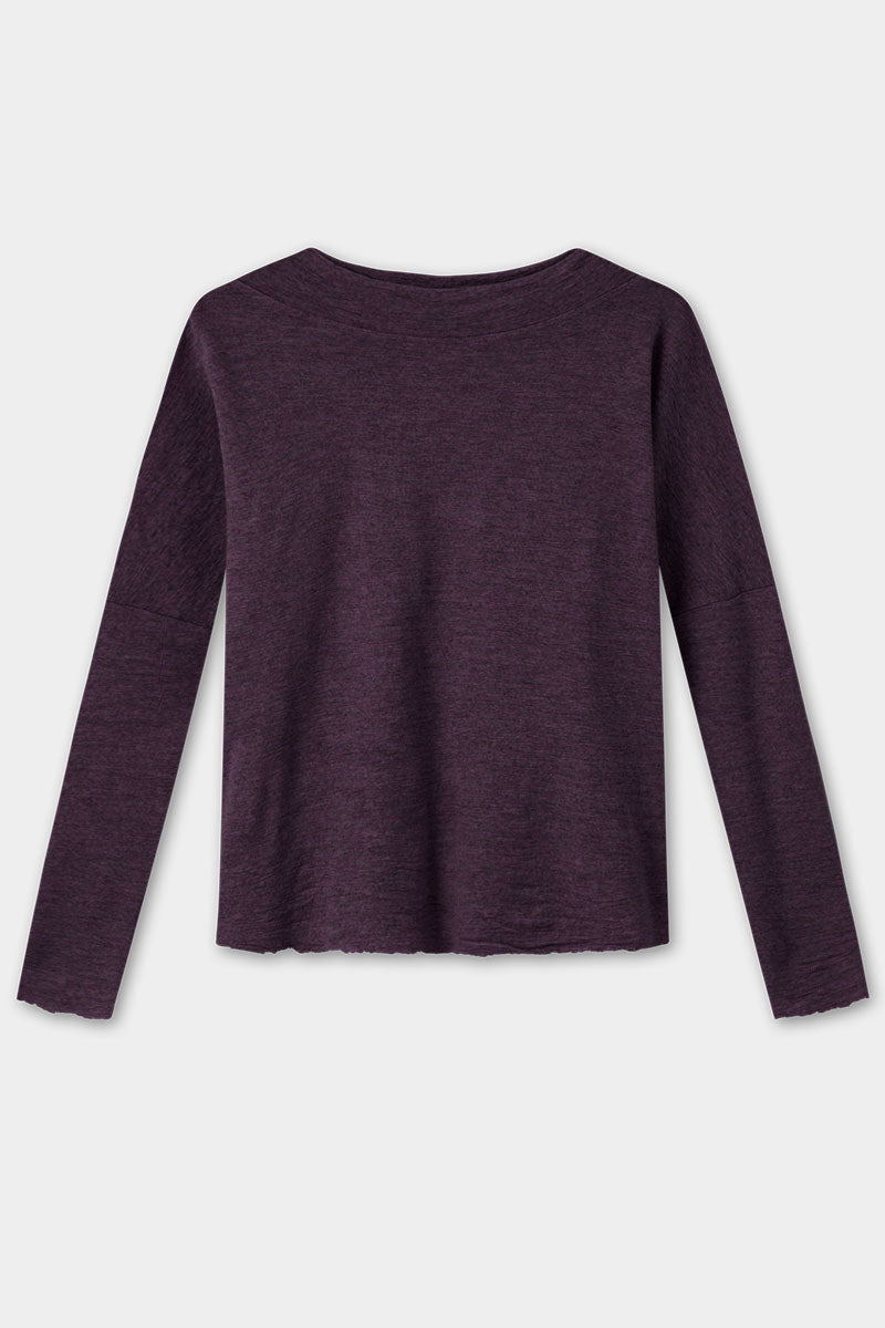 By Basics Turtle Neck Wide Top Plum