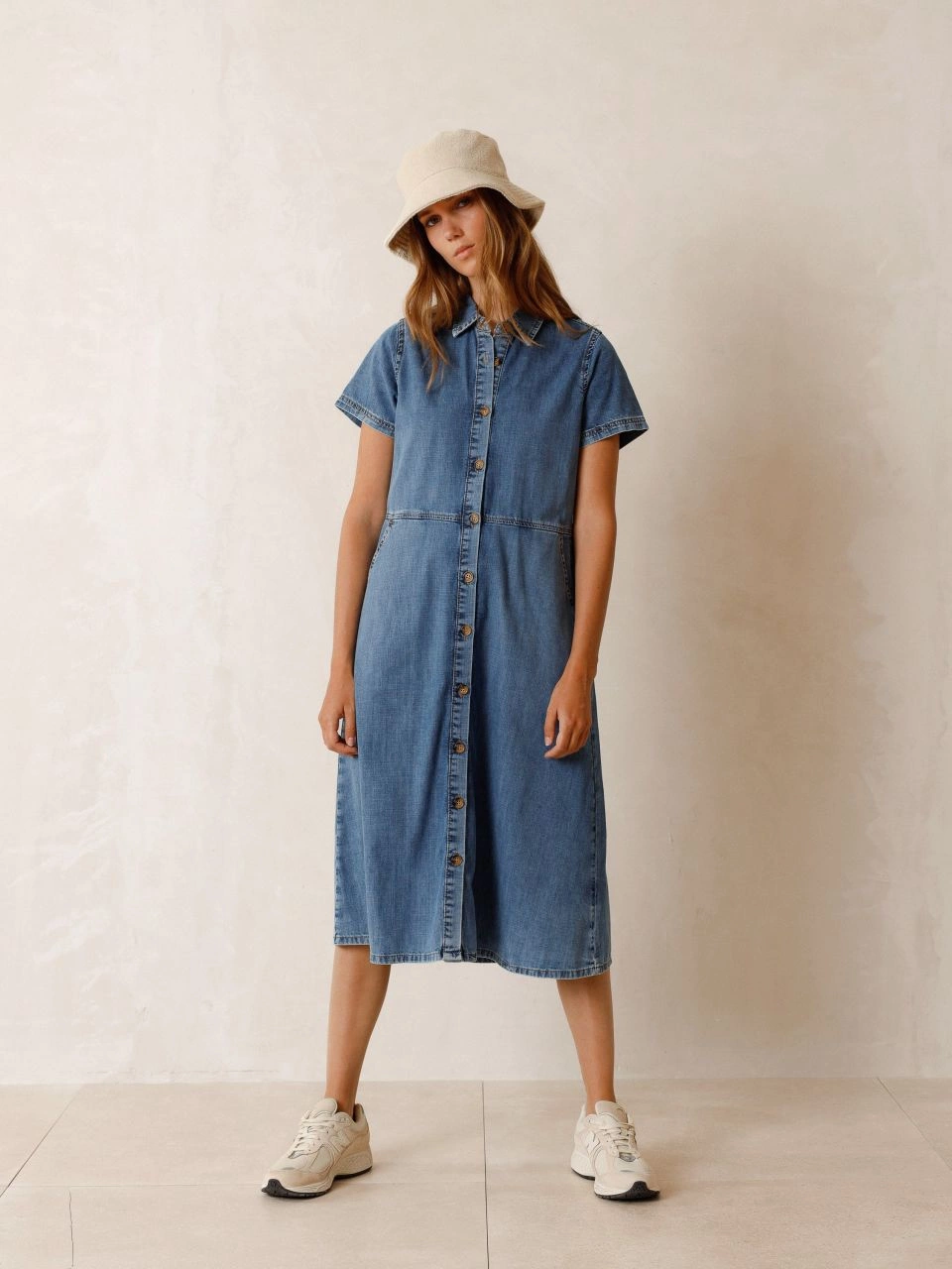 Indi & Cold Denim Shirt Dress Tejano