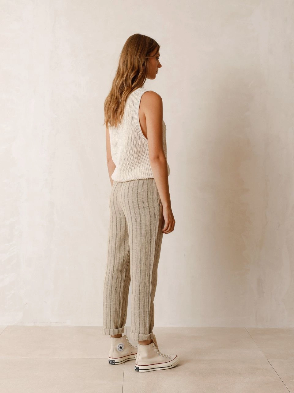 Indi & Cold Tommy Canvas Trousers Crudo