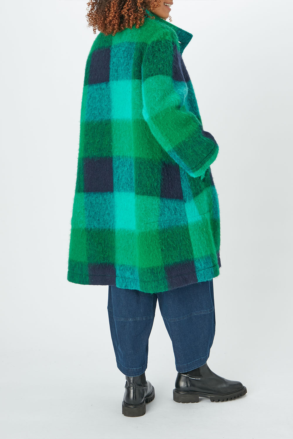 Maxi hot sale check coat